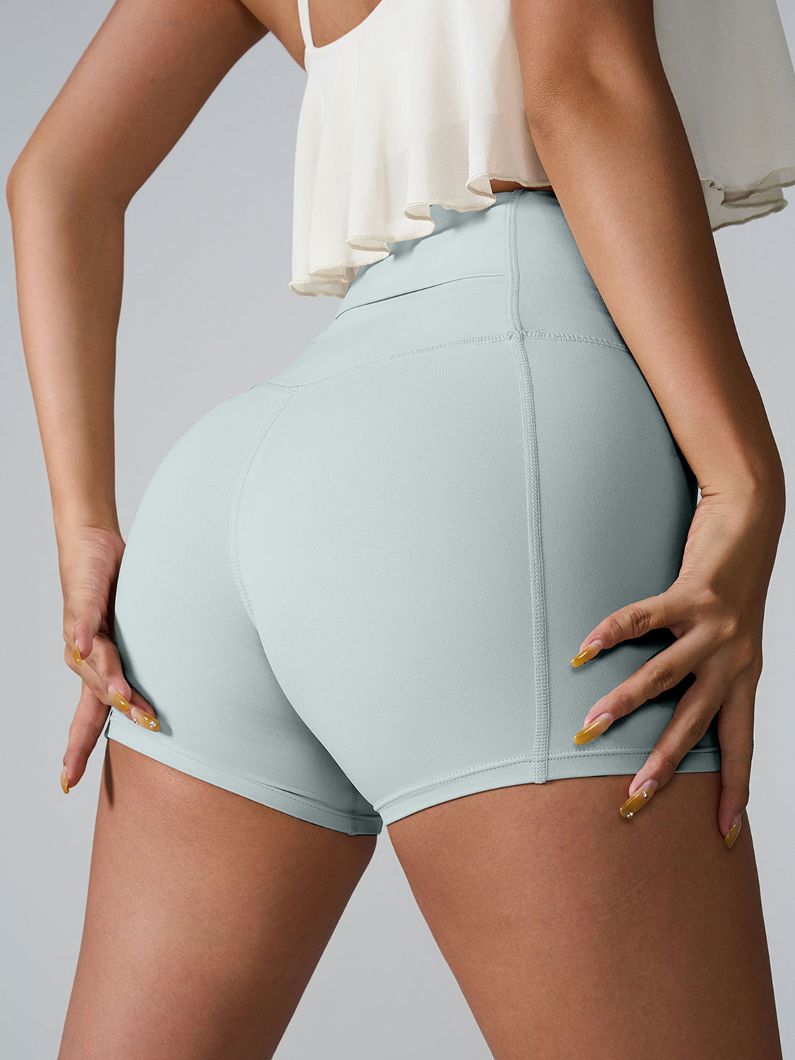 High Waist Active Shorts, NikkiandNaomi