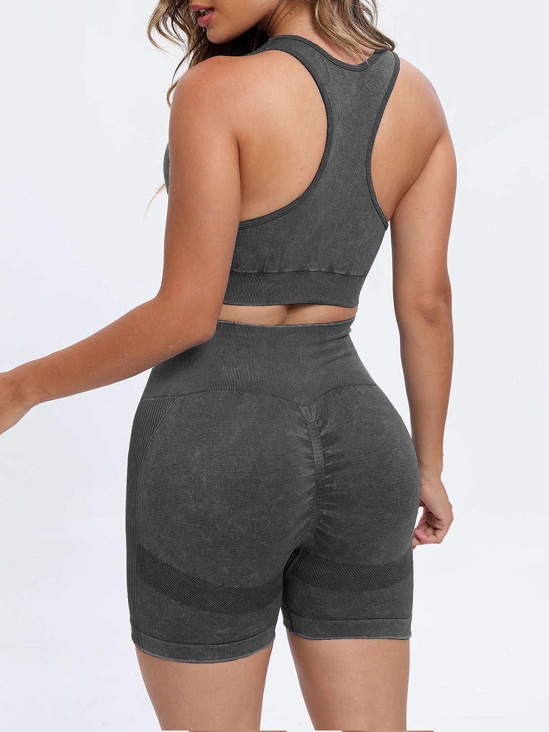 Scoop Neck Wide Strap Top and Shorts Active Set, NikkiandNaomi