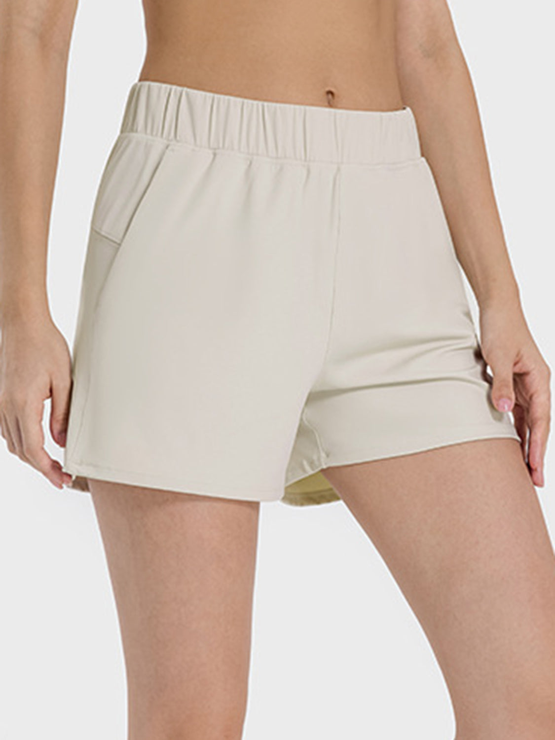 Millennia Elastic Waist Active Shorts, NikkiandNaomi