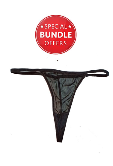 Snazzyway Black Transparent Seductive Thong