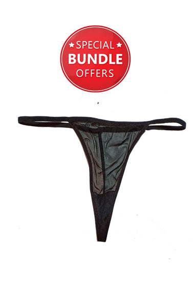 Black Transparent Seductive Thong