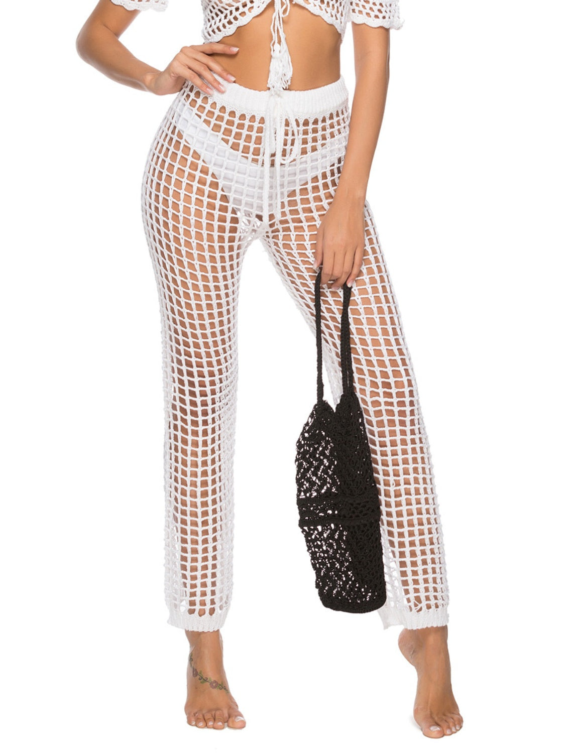 Cutout High Waist Swim Pants, NikkiandNaomi