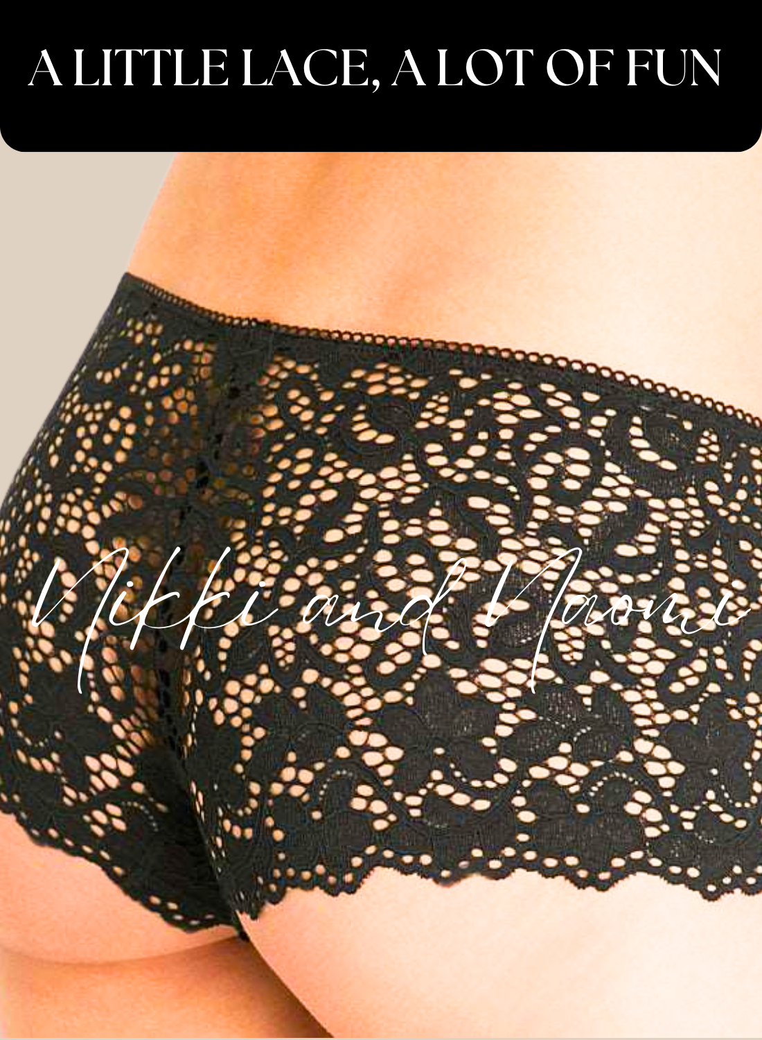 Black Lace Panties set