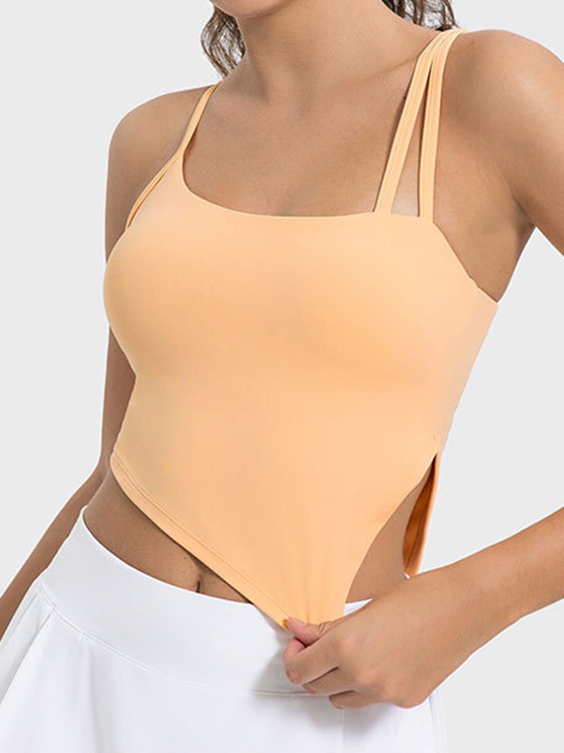 Millennia Slit Asymmetrical Neck Active Cami, NikkiandNaomi