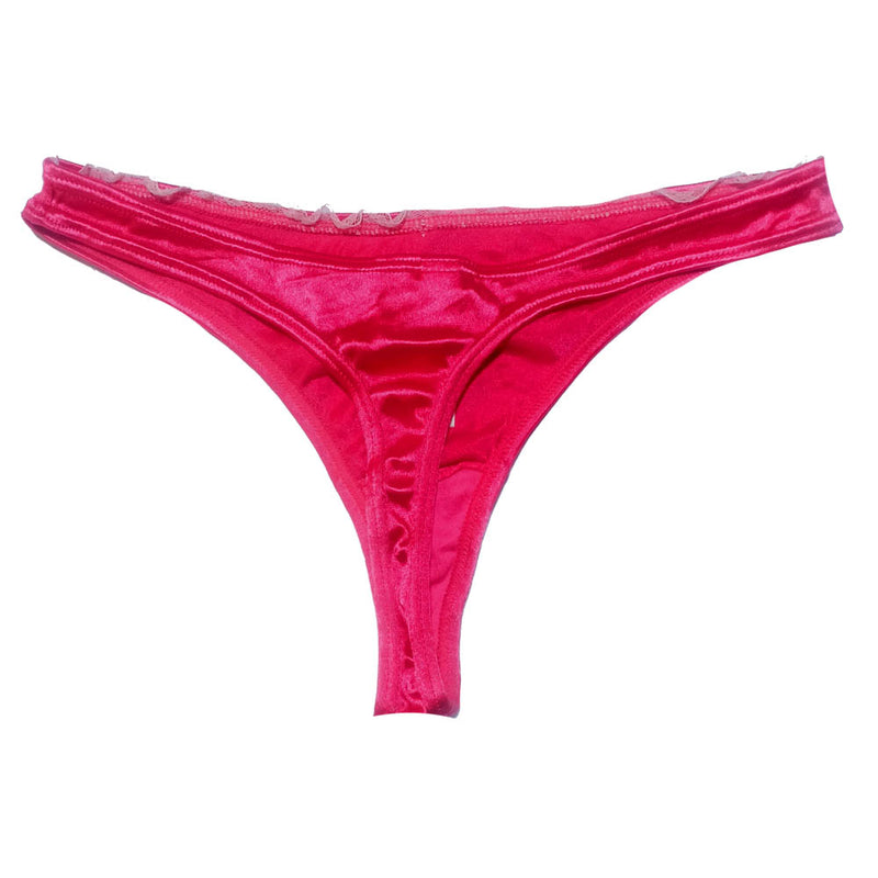 All Time Favourite Luxurious Silky Pink Women Thong Panty Underwear,,NikkiandNaomi