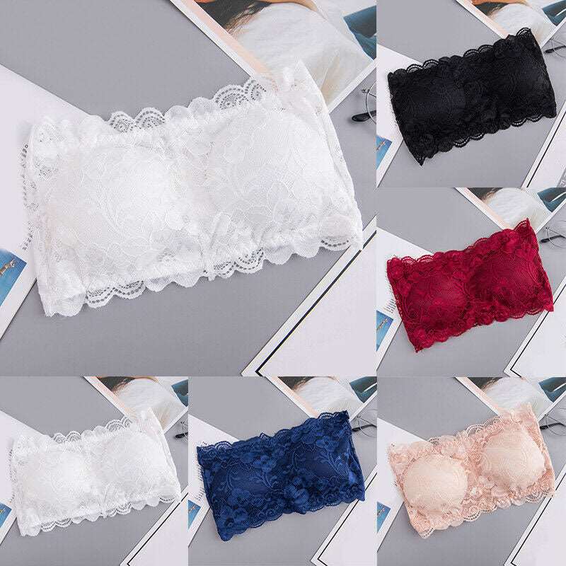 2 Pack sexy lace padded tue bra