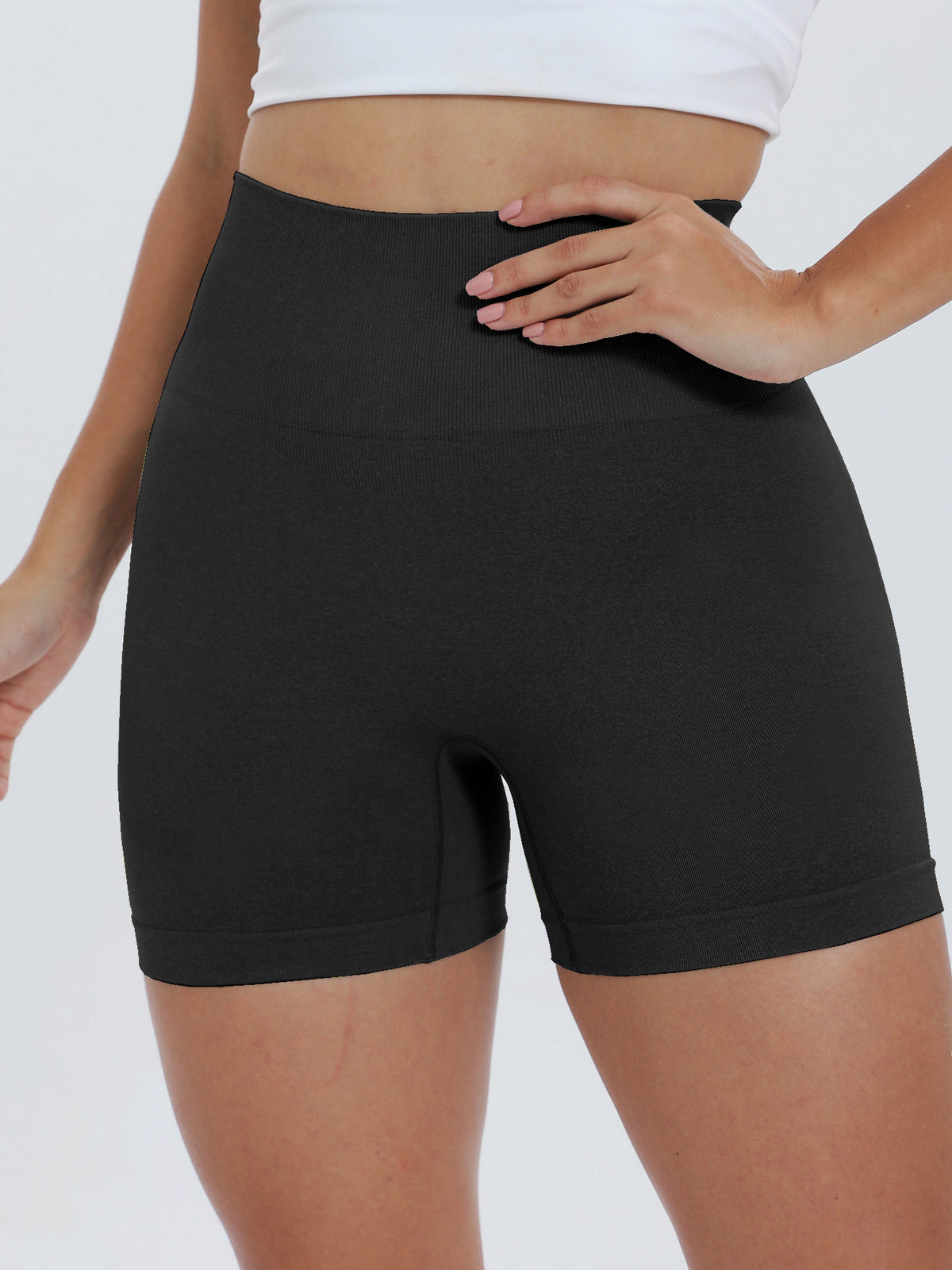 High Waist Active Shorts, NikkiandNaomi