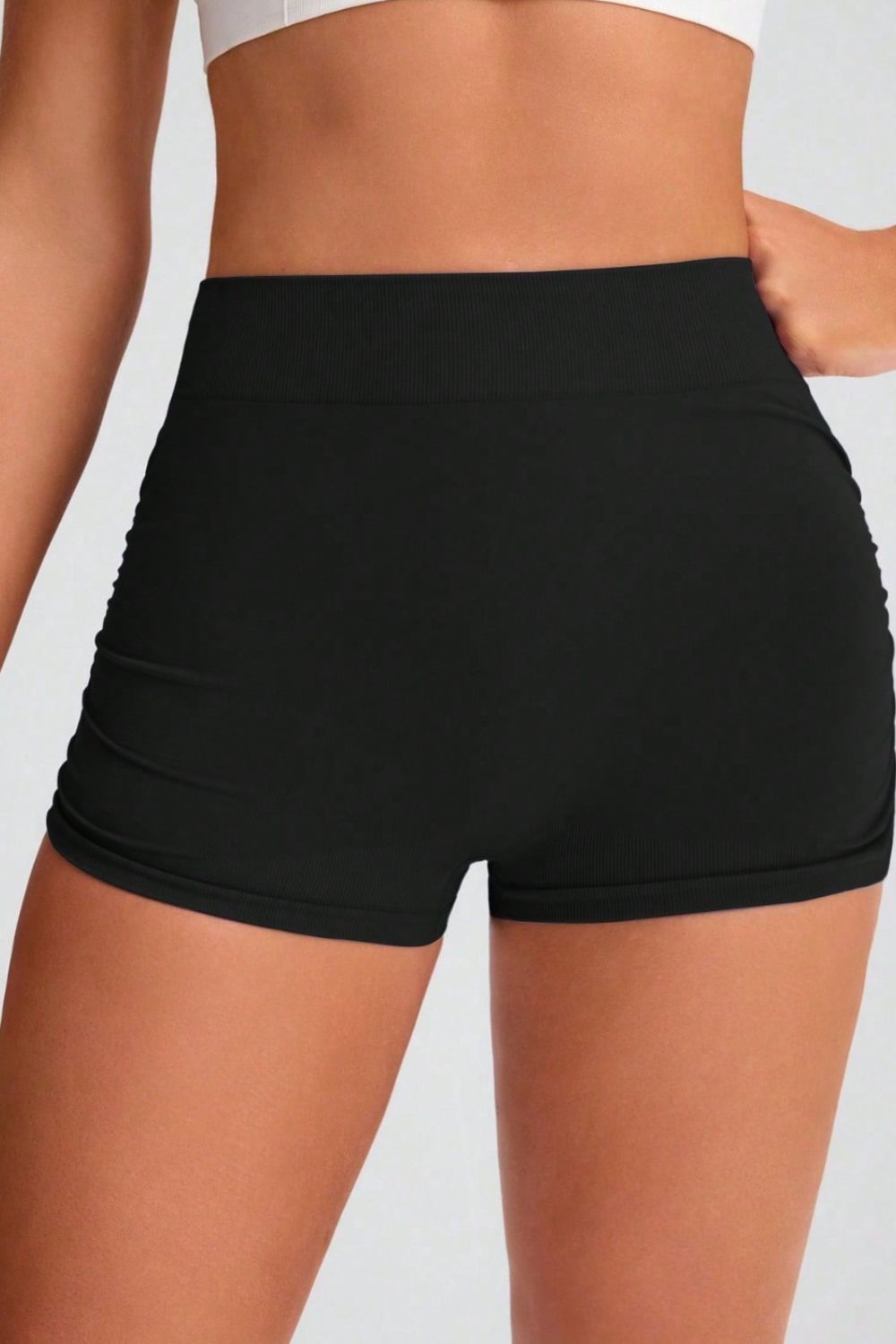 Elastic Waist Active Shorts, NikkiandNaomi