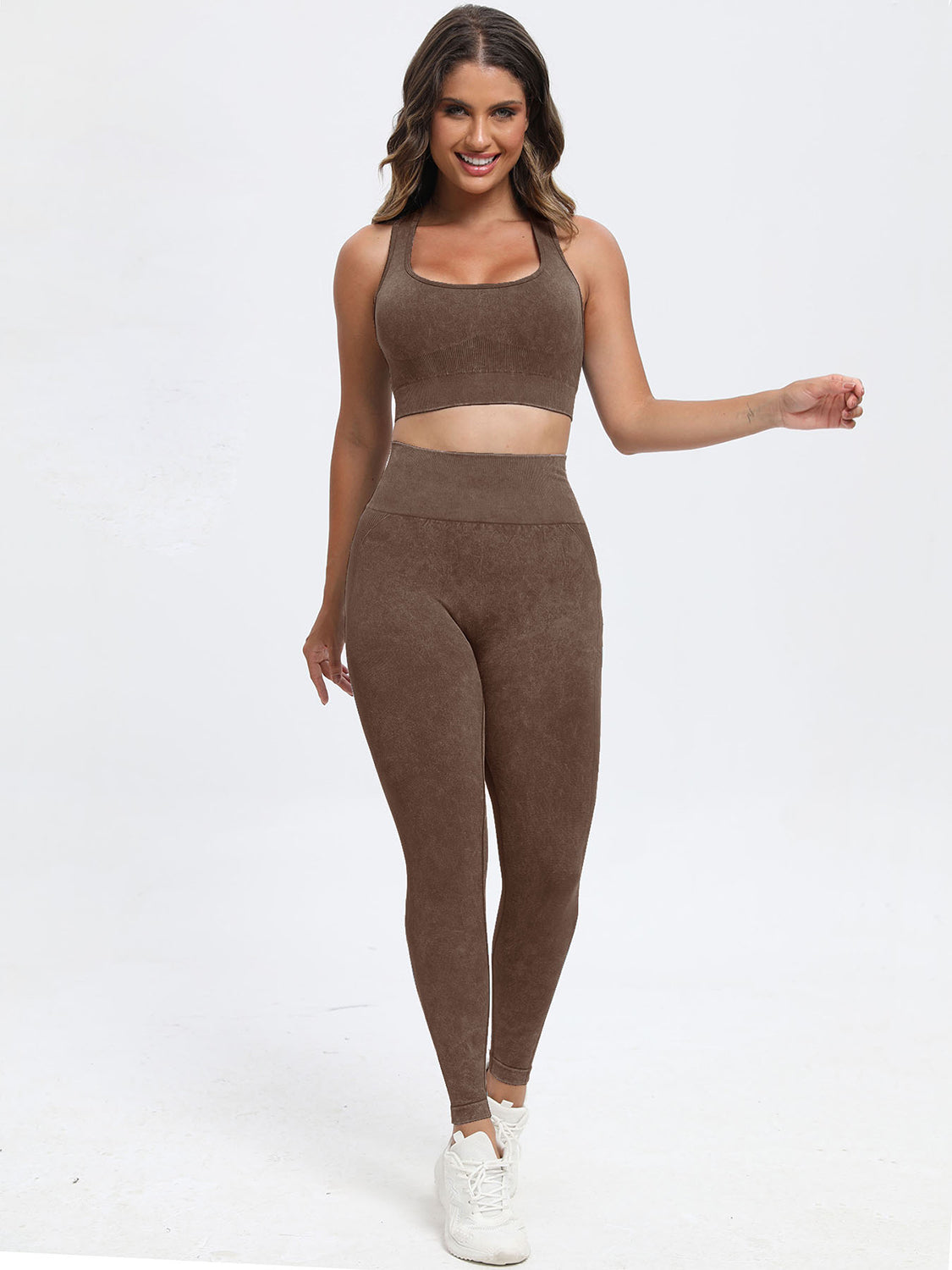 Scoop Neck Wide Strap Top and Pants Active Set, NikkiandNaomi