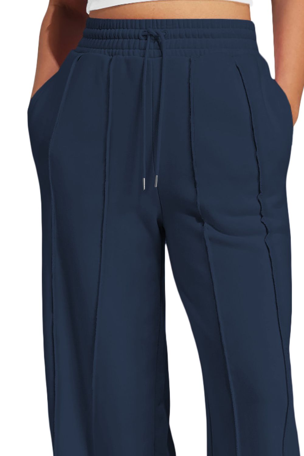 Drawstring Wide Leg Active Pants, NikkiandNaomi