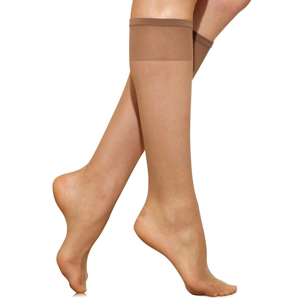 3 Pairs Knee high Smooth Stocking