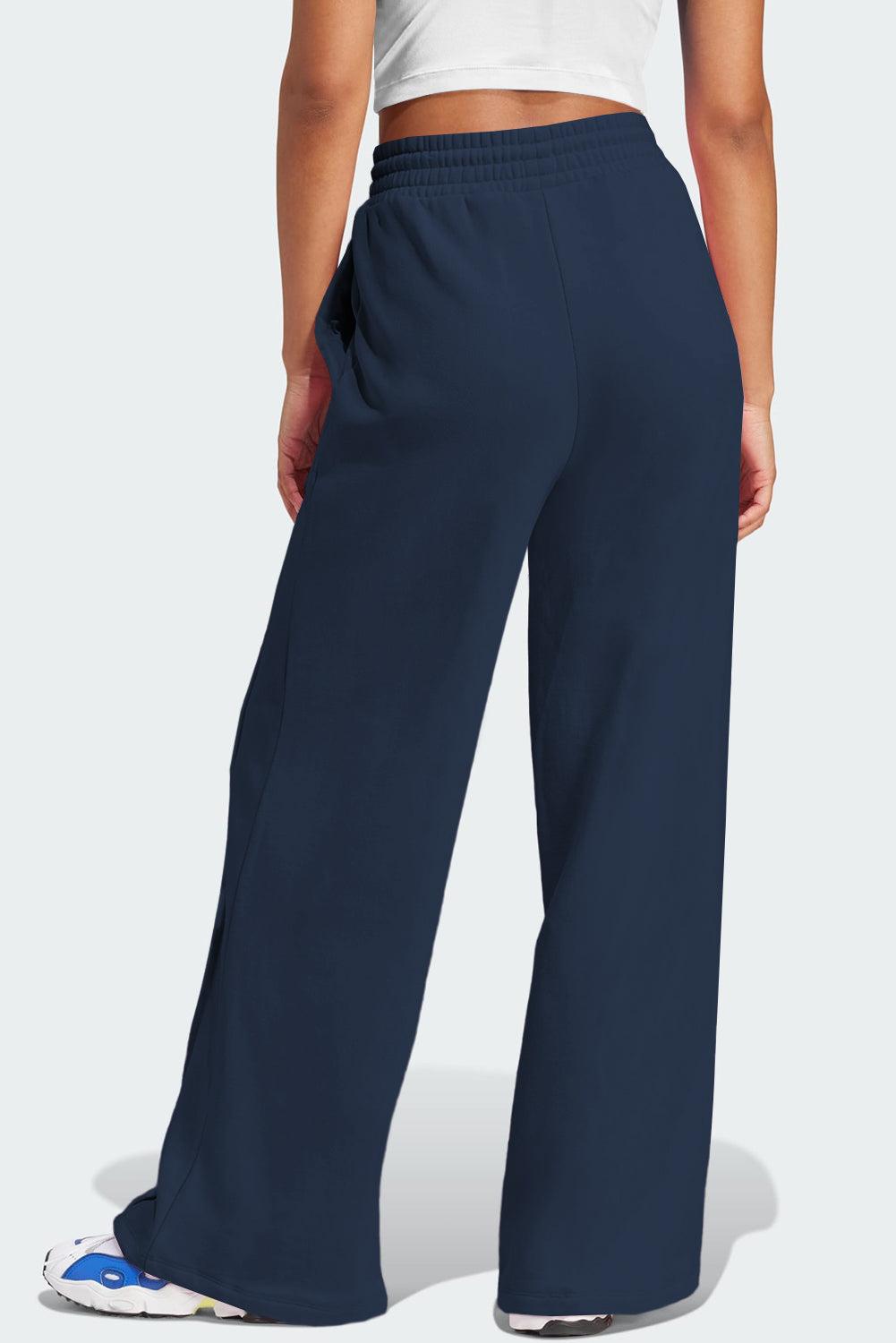 Drawstring Wide Leg Active Pants, NikkiandNaomi