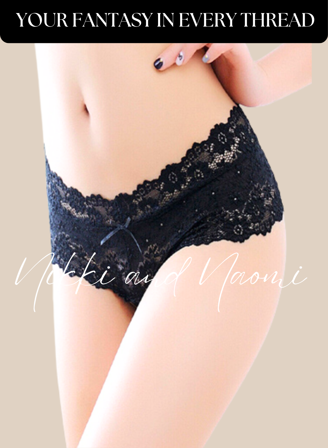 Black Seamless Panties by NikkiandNaomi