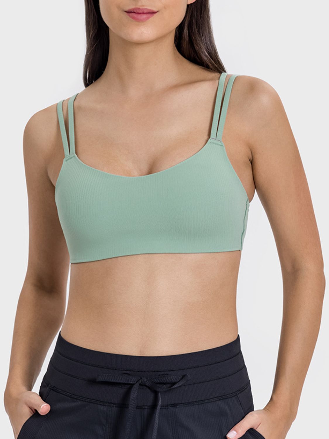 Millennia Scoop Neck Double Strap Active Cami, NikkiandNaomi