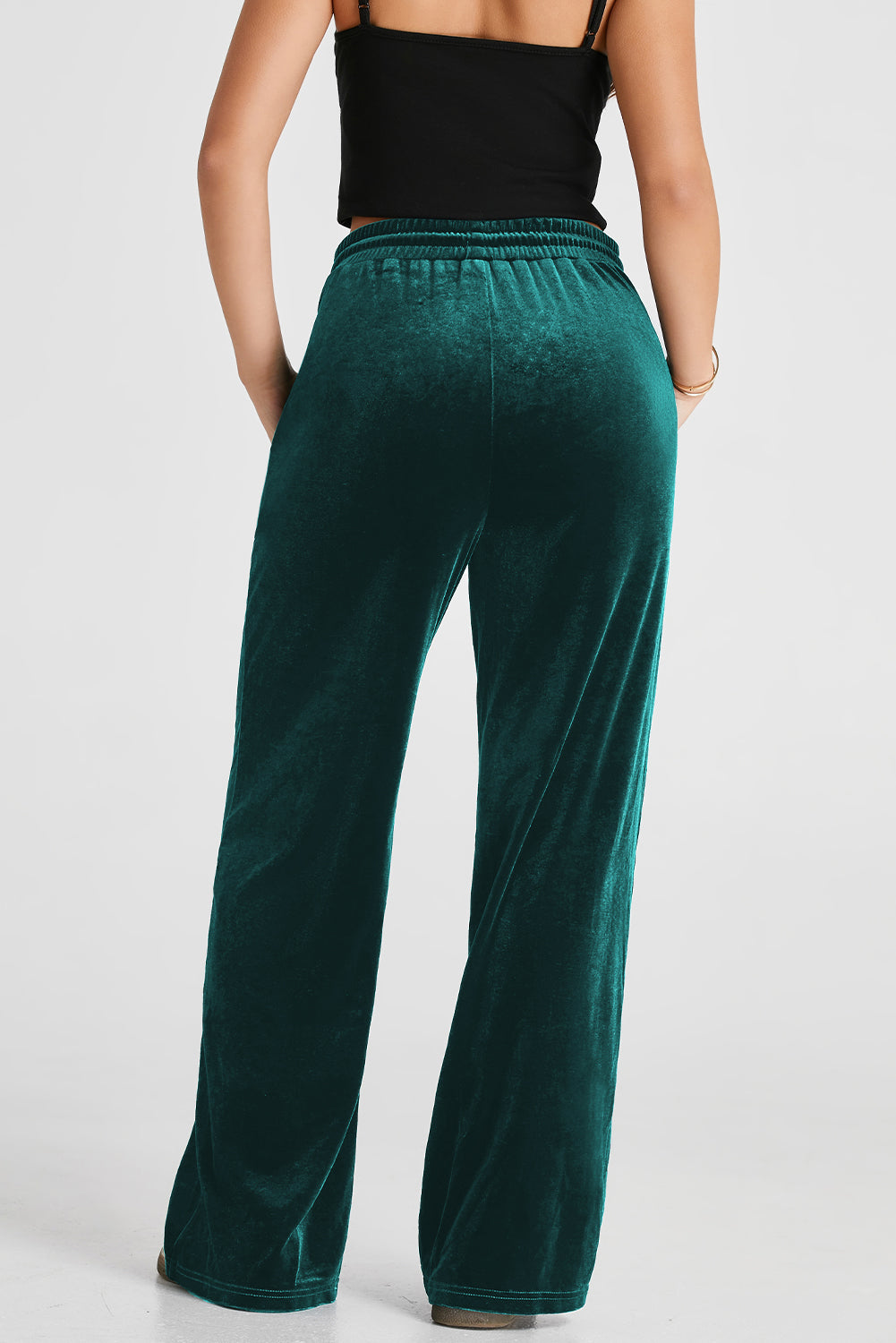 Drawstring Wide Leg Active Pants, NikkiandNaomi