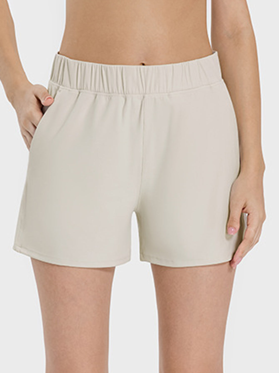 Millennia Elastic Waist Active Shorts, NikkiandNaomi