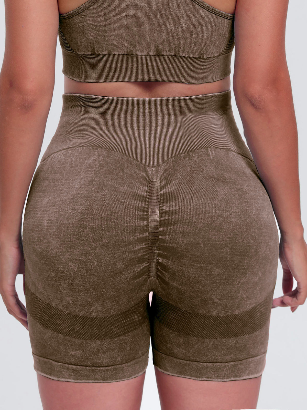 Washed High Waist Active Shorts, NikkiandNaomi