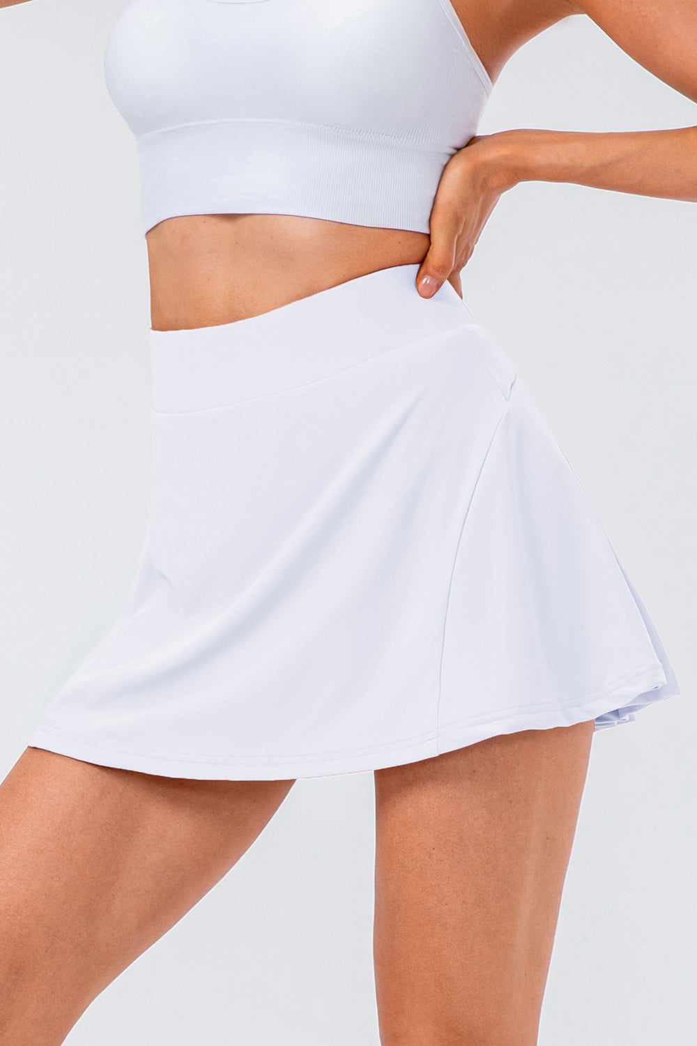 High Waist Pleated Active Skirt, NikkiandNaomi