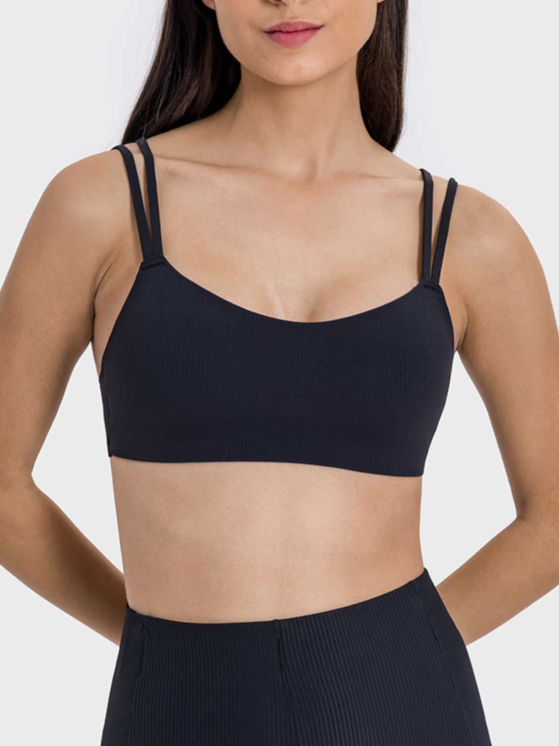 Millennia Scoop Neck Double Strap Active Cami, NikkiandNaomi