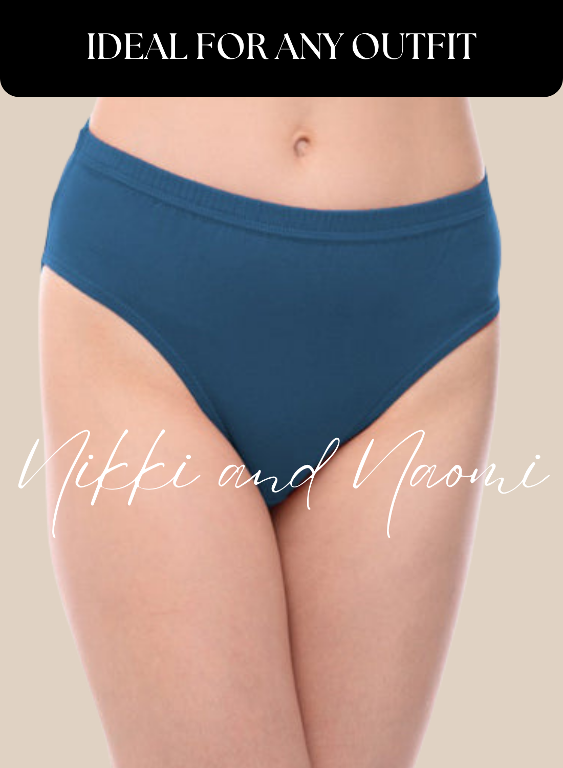 Comfortable waistband bikini panties