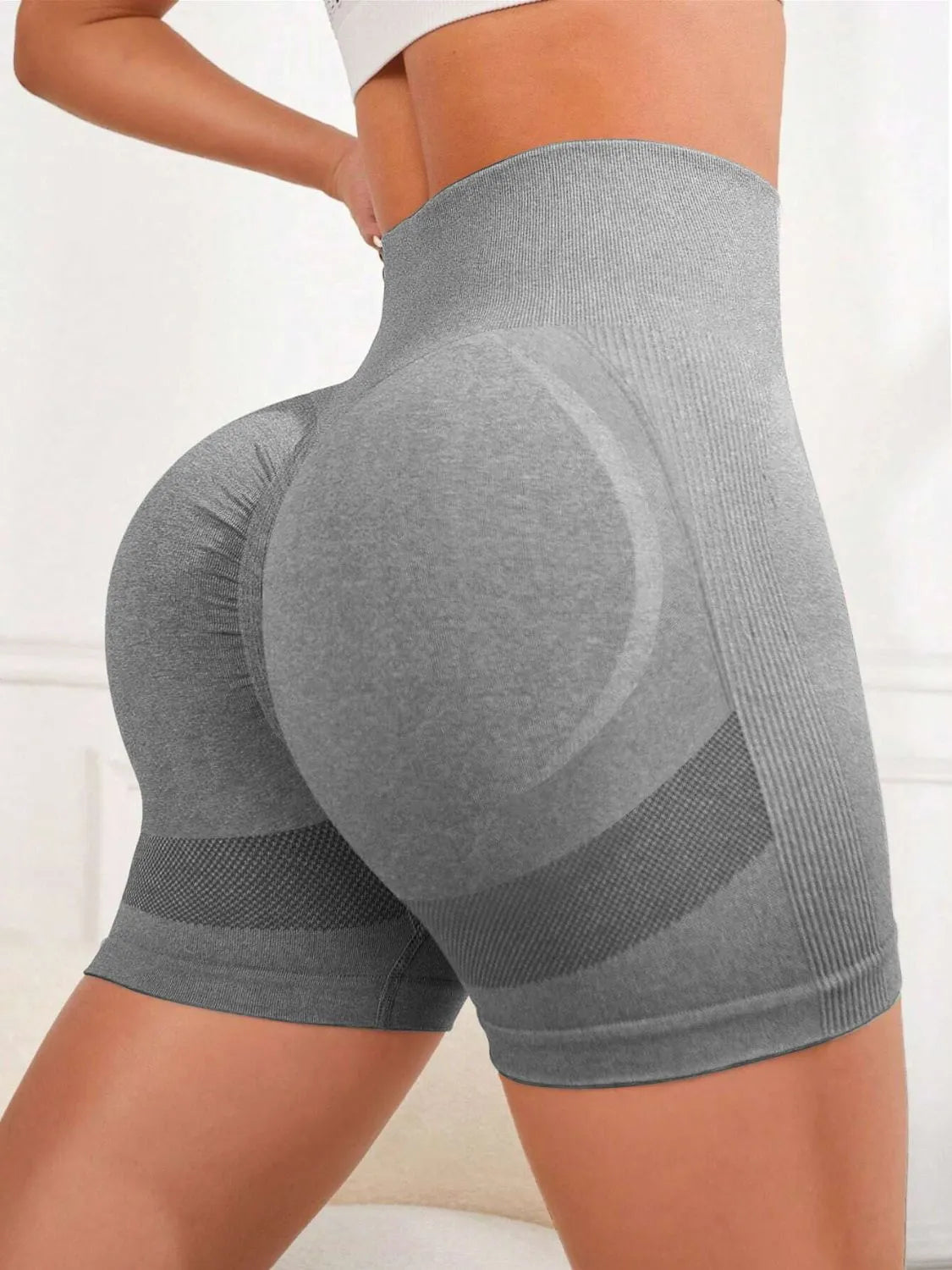 High Waist Active Shorts, NikkiandNaomi