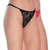 Women&#39;s Transparent Lace G-String Duo