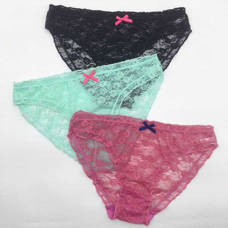 Low Rise Lace Panties Set - Pack of 4, NikkiandNaomi