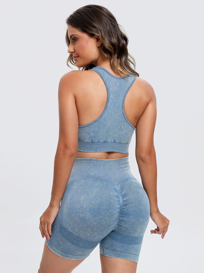 Scoop Neck Wide Strap Top and Shorts Active Set, NikkiandNaomi