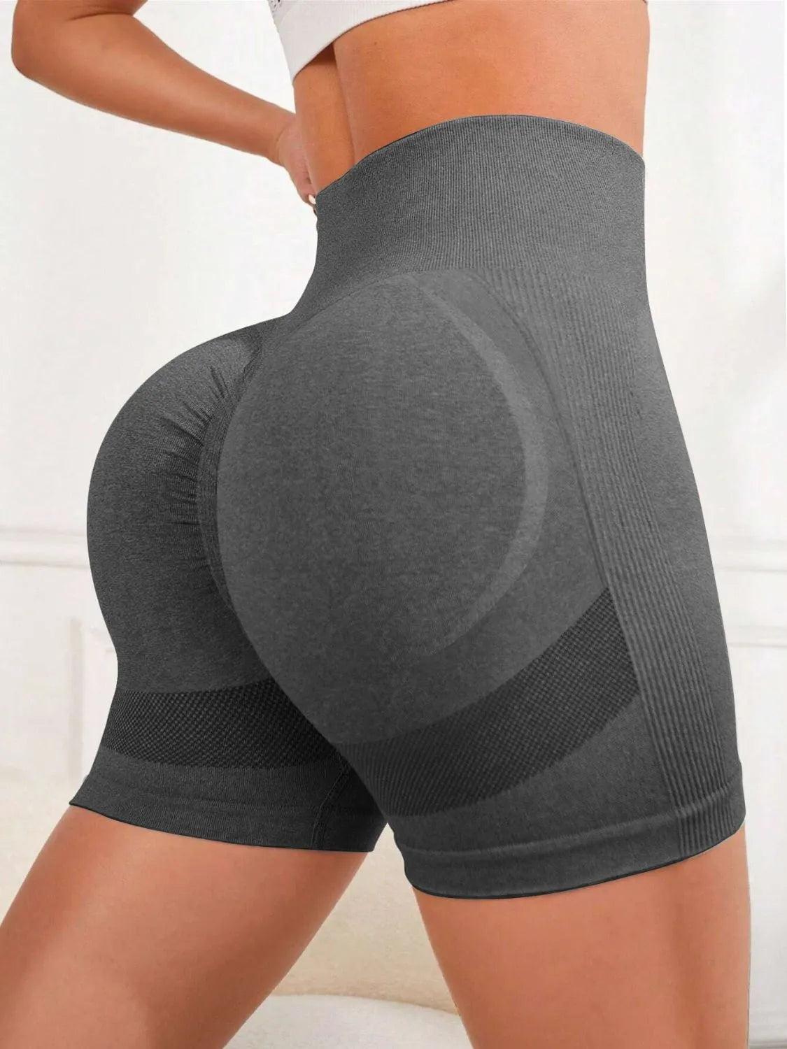 High Waist Active Shorts, NikkiandNaomi