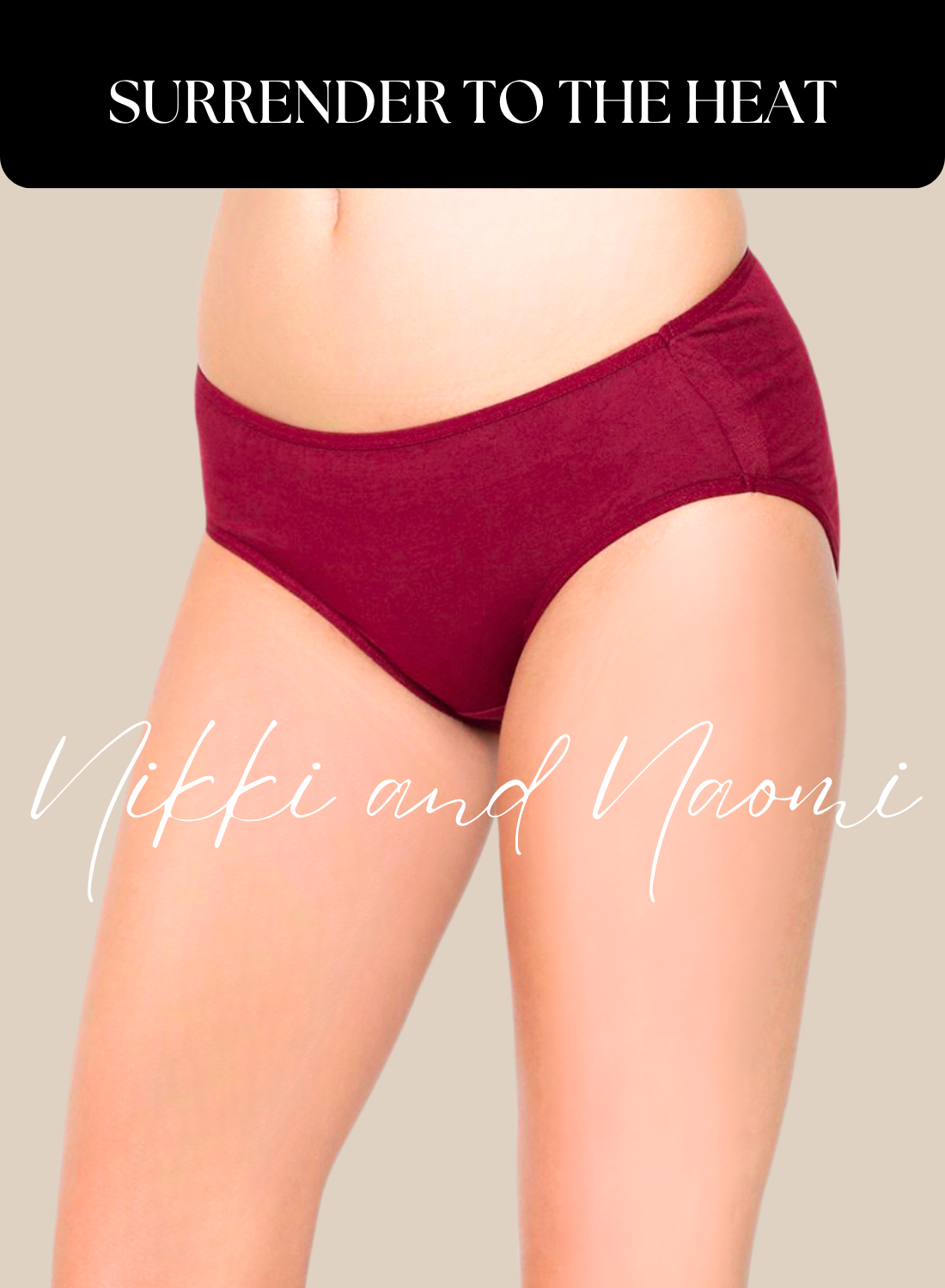 Plus-Size Panties with Maroon Color