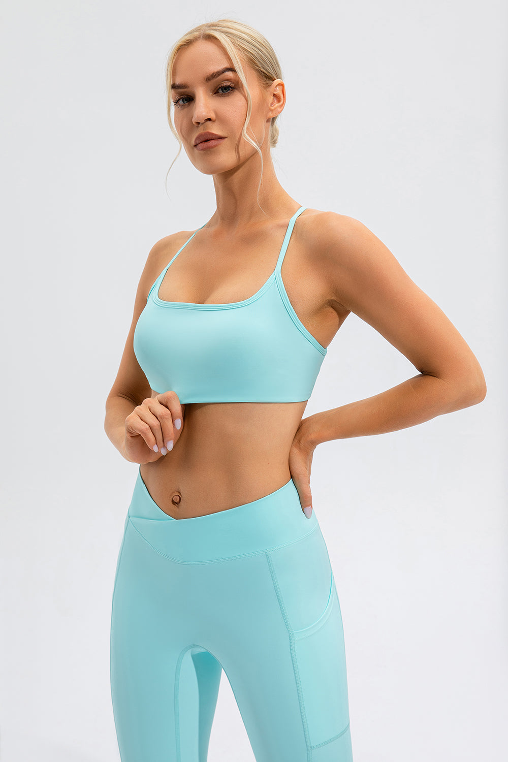 Crisscross Spaghetti Strap Active Cami, NikkiandNaomi