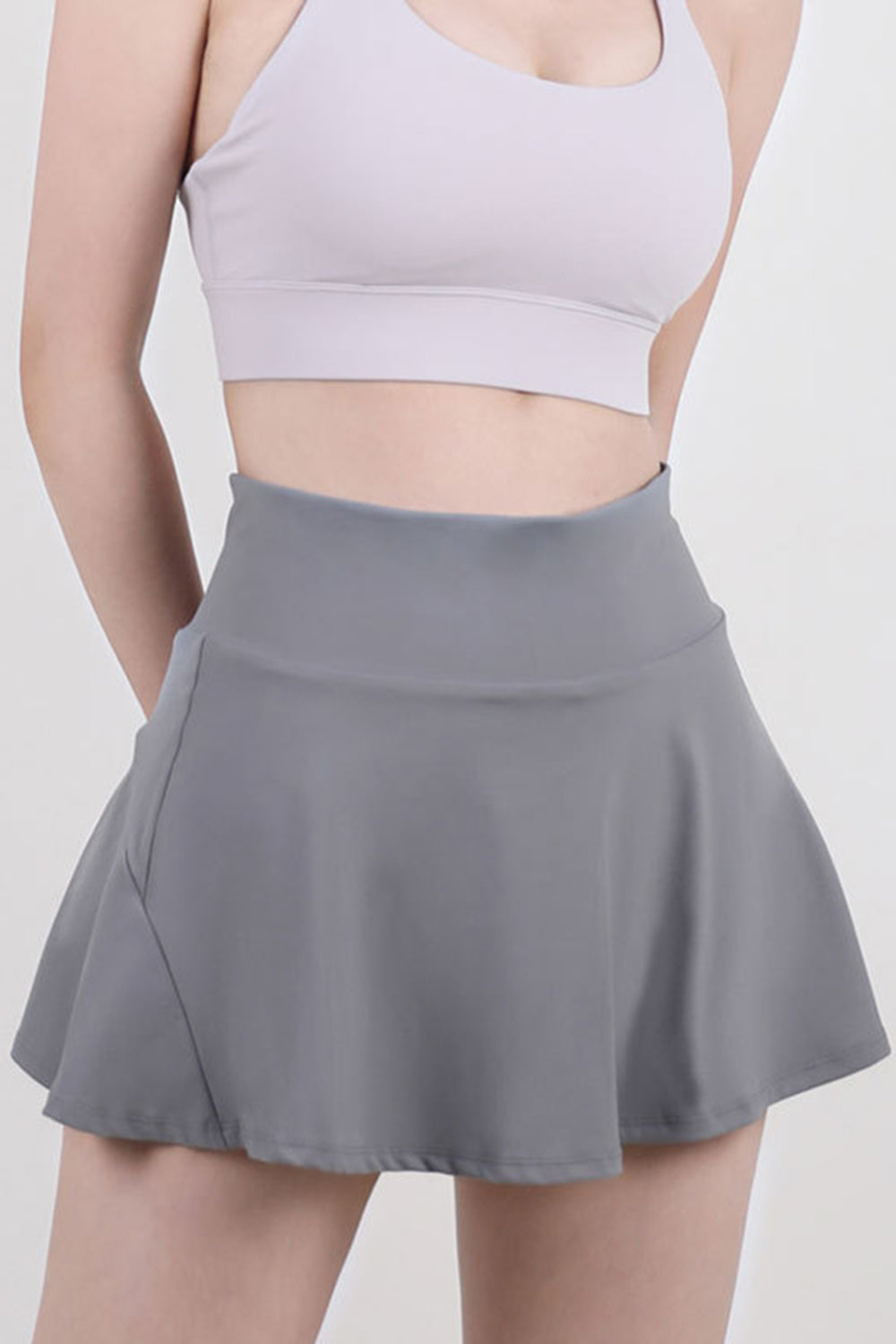 High Waist Pleated Active Skirt, NikkiandNaomi