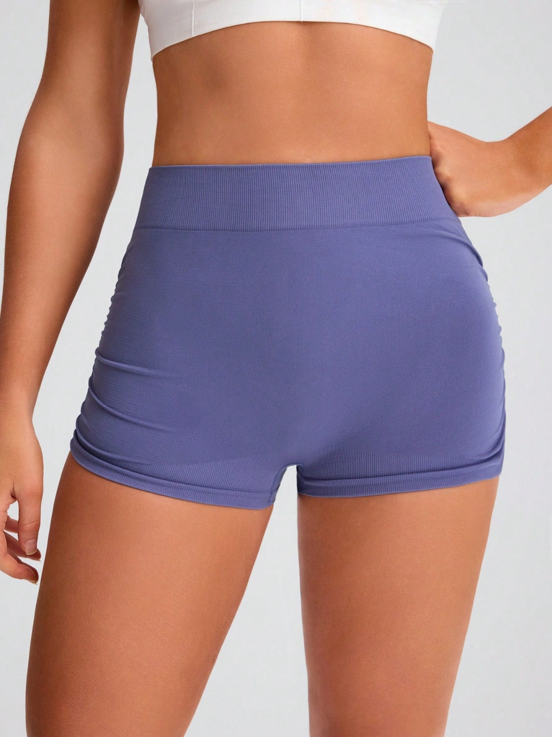 Elastic Waist Active Shorts, NikkiandNaomi