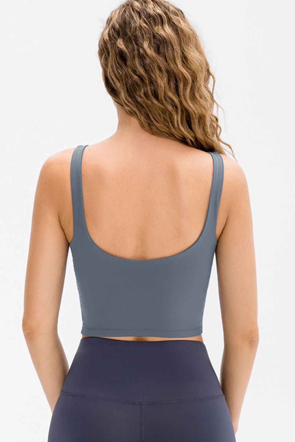 Cropped Scoop Neck Active Tank Top, NikkiandNaomi