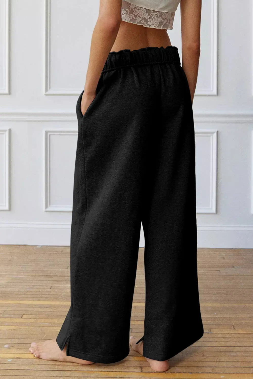 Drawstring Wide Leg Active Pants, NikkiandNaomi