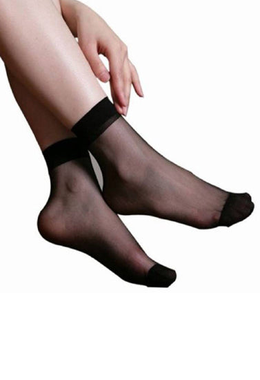 Women's Ankle High Thin Transparent Fashion Socks, NikkiandNaomi