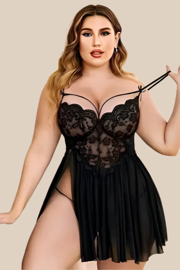 Babydoll Lace and Mesh Nightwear by Nikki