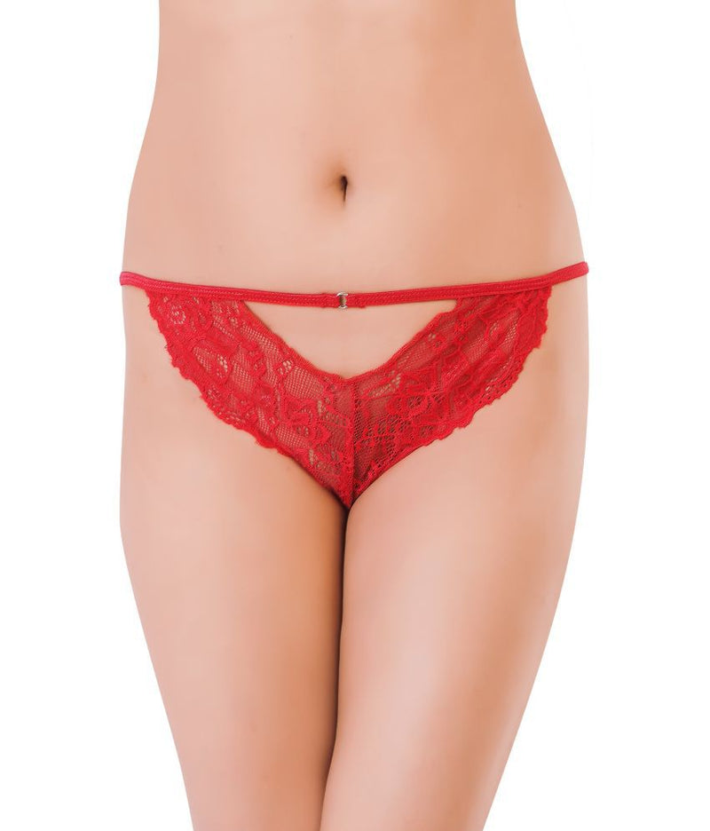 Beautiful Lace Red Women's Cheekies (Pack of 1), NikkiandNaomi