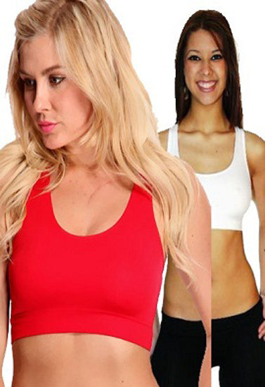 Combo Of Red White Sports Bra, NikkiandNaomi