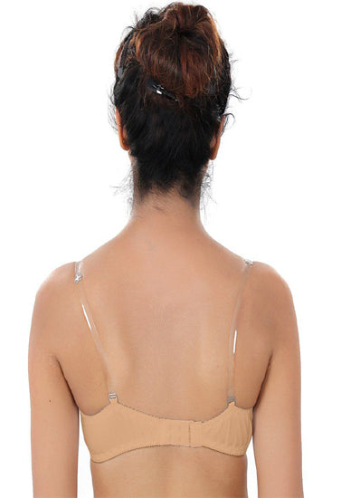 Cool Creamy Transparent Strap Bra (pack of 2)