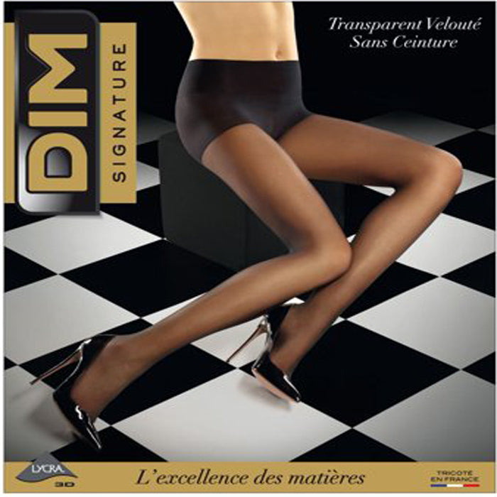 DIM SIGNATURE Lujosas pantimedias elásticas negras