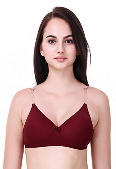 Daily wear maroon comfort bra ((pack of 2)