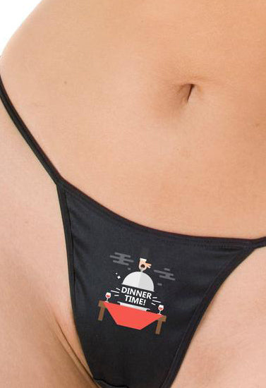 Dinner Time Printed G String Thong