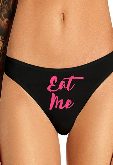 Regalo de tanga con estampado Eat Me