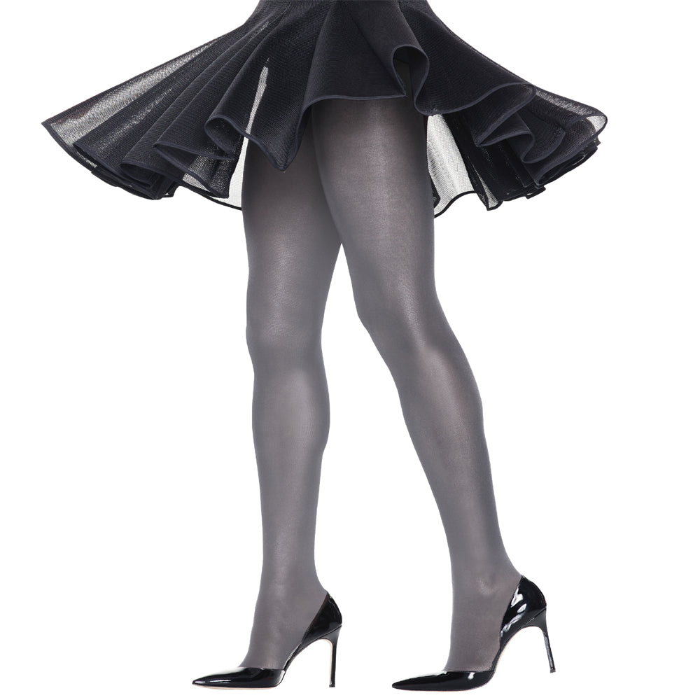 Silky sheer Grey pantyhose