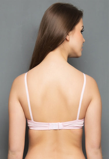 Very Beautiful Detachable Baby Pink Soft Padded Bra, NikkiandNaomi