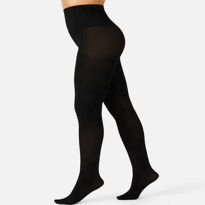 Black Body Slimmer Sheer Support Pantyhose, NikkiandNaomi