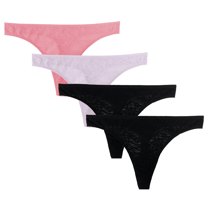 Sexy Lace thong panties pack of 4, NikkiandNaomi