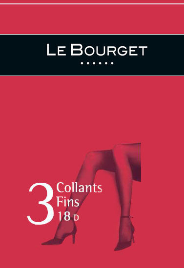 Le Bourget 3 collants aletas 18 deniers pantimedias de mujer