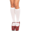 Leg Avenue Women&#39;s Nylon Opaque Knee Highs White Hosiery